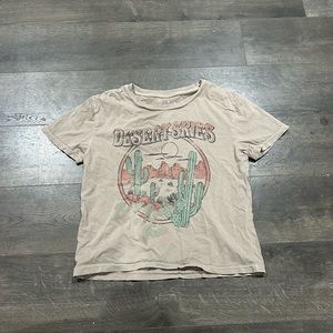 Tan baby tee shirt, size small